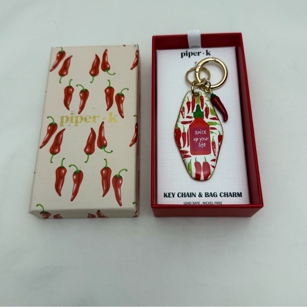 Piper K "Spice Up Your Life" Chili Pepper Keychain & Bag Charm